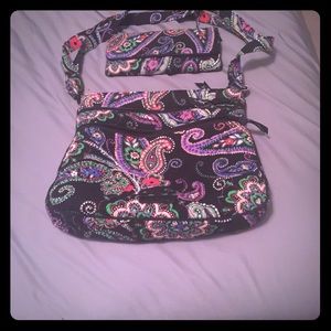 Vera Bradley Hipster Crossbody w/ Matching Wallet